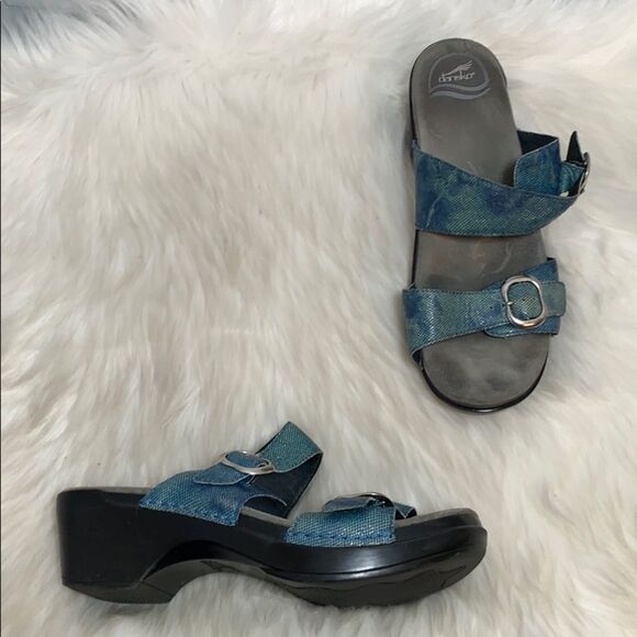Dansko Sophie Blue Mule Sandals Size 39/8.5-9 - Picture 1 of 7